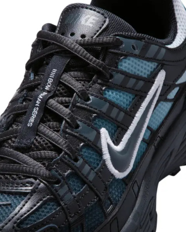 Кроссовки подростковые Nike P-6000 (GS) черно-бело-голубые IO9922-003