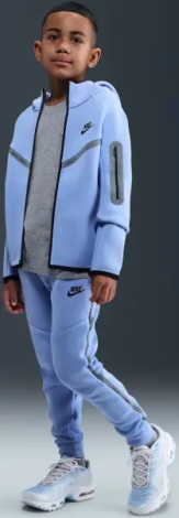 Толстовка підліткова Nike SPORTSWEAR TECH FLEECE FULL-ZIP REFLECTIVE ACCENTS блакитна IM9154-468