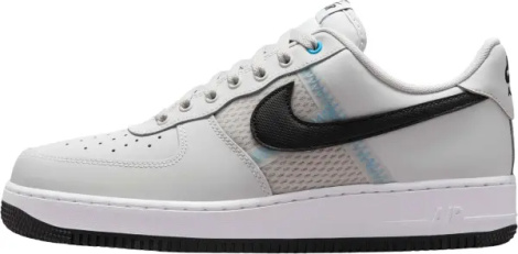 Кроссовки Nike AIR FORCE 1 '07 LV8 бело-черно-голубые IH4462-001