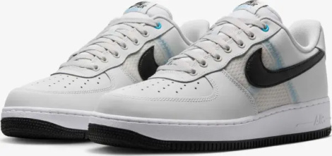 Кроссовки Nike AIR FORCE 1 '07 LV8 бело-черно-голубые IH4462-001