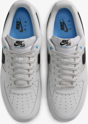 Кроссовки Nike AIR FORCE 1 '07 LV8 бело-черно-голубые IH4462-001