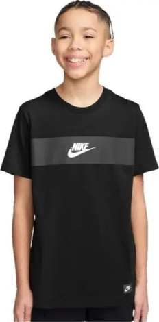 Футболка підліткова Nike SPORTSWEAR чорно-сіра IF5957-011