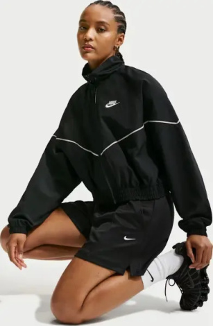 Шорты женские Nike SPORTSWEAR MID-RISE POLY-KNIT TRACK черные IF0647-010
