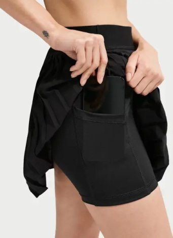Юбка для тенниса женская Nike VICTORY DRI-FIT HIGH-WAISTED черная HV9951-010