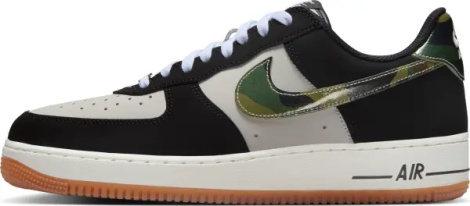 Кросівки Nike AIR FORCE 1 LOW RETRO чорно-біло-зелені HQ1967-100