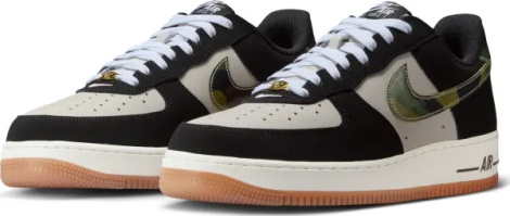 Кросівки Nike AIR FORCE 1 LOW RETRO чорно-біло-зелені HQ1967-100