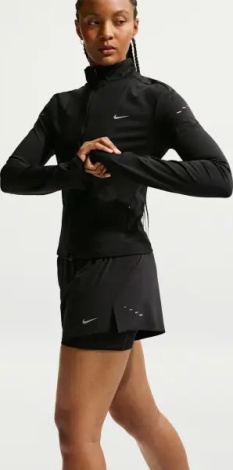 Шорти для бігу жіночі Nike SWIFT DRI-FIT MID-RISE 2-IN-1 чорні HJ5376-010
