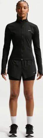 Шорти для бігу жіночі Nike SWIFT DRI-FIT MID-RISE 2-IN-1 чорні HJ5376-010