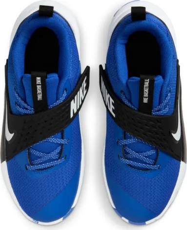 Кросівки баскетбольні підліткові Nike TEAM HUSTLE D 12 (GS) синьо-чорно-білі HF6279-400