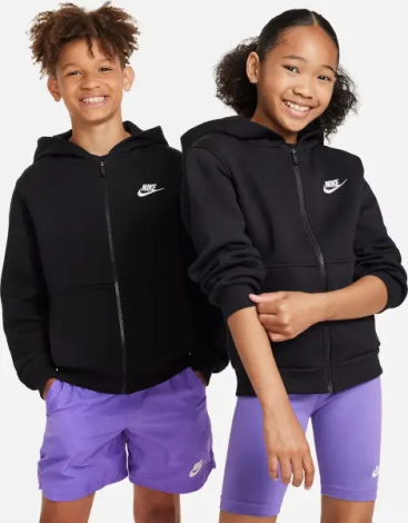 Толстовка підліткова Nike SPORTSWEAR CLUB FLEECE чорна FD3004-010