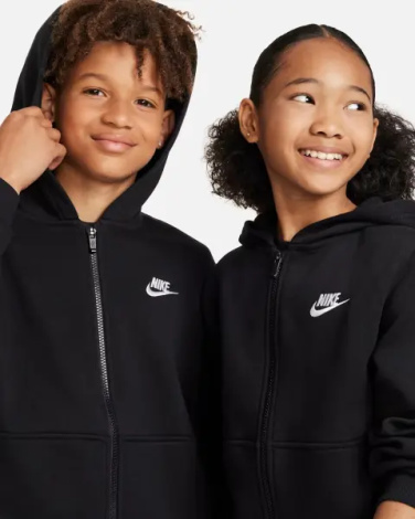 Толстовка підліткова Nike SPORTSWEAR CLUB FLEECE чорна FD3004-010