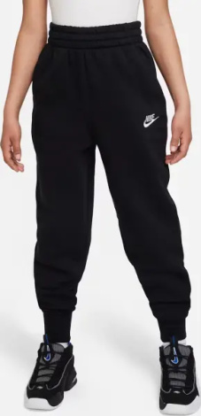Спортивные штаны подростковые Nike SPORTSWEAR CLUB FLEECE HIGH-WAISTED FITTED черные FD2921-010