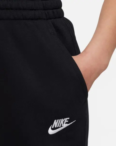 Спортивные штаны подростковые Nike SPORTSWEAR CLUB FLEECE HIGH-WAISTED FITTED черные FD2921-010