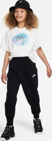 Спортивные штаны подростковые Nike SPORTSWEAR CLUB FLEECE HIGH-WAISTED FITTED черные FD2921-010