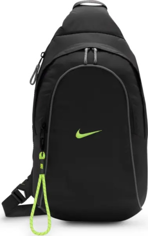 Сумка через плече Nike SPORTSWEAR ESSENTIALS SLING BAG чорно-салатова DJ9796-060