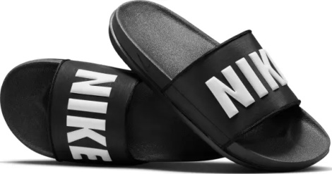 Шльопанці Nike OFFCOURT чорно-білі BQ4639-012