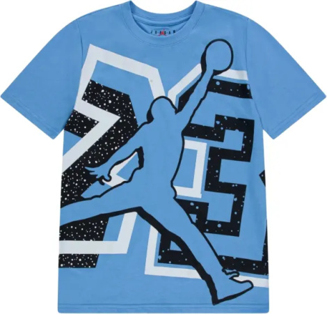 Футболка підліткова Nike SPLIT SPLATTER блакитно-чорно-біла 95F648-B9F