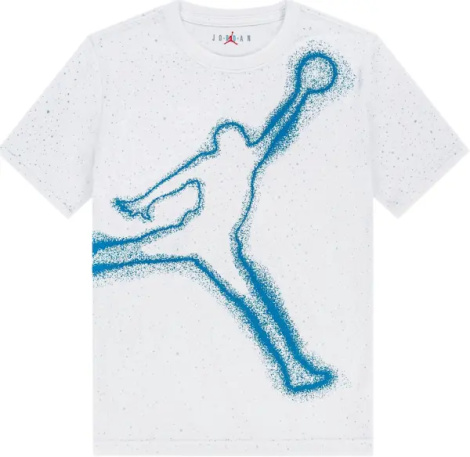 Футболка підліткова Nike JORDAN BRAND біло-блакитна 95F599-001