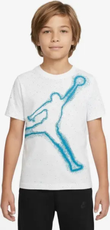 Футболка підліткова Nike JORDAN BRAND біло-блакитна 95F599-001