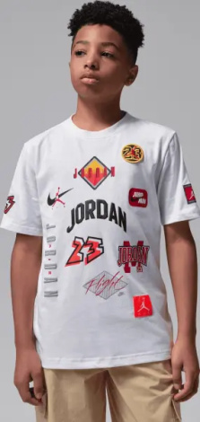 Футболка підліткова Nike JORDAN DYNASTY PATCH біла 95F385-001