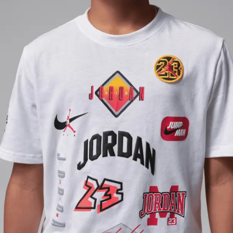 Футболка підліткова Nike JORDAN DYNASTY PATCH біла 95F385-001
