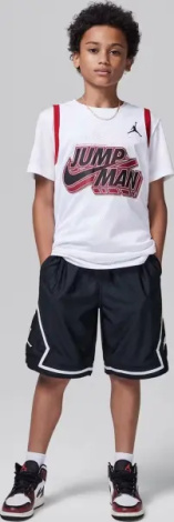 Шорты подростковые Nike JORDAN SPORT DRI-FIT DIAMOND черно-белые 95D313-023