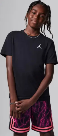 Футболка підліткова Nike JORDAN JUMPMAN AIR EMBROIDERED чорна 95D266-023