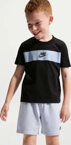 Комплект літній дитячий Nike SPORTWEAR FUTURA чорно-світло-сірий 86N922-BAD