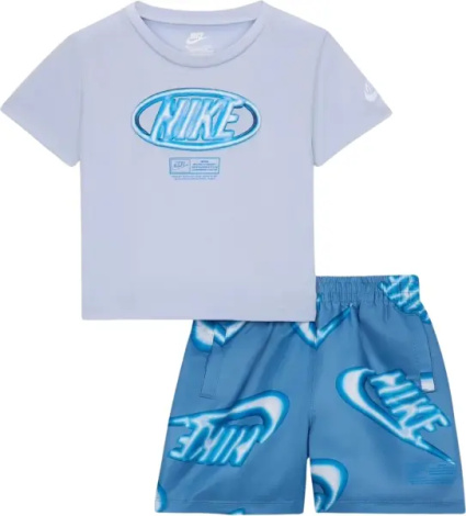 Комплект літній дитячий Nike SPORTSWEAR CLUB димчасто-блакитно-синій 86N878-U1T
