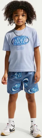 Комплект літній дитячий Nike SPORTSWEAR CLUB димчасто-блакитно-синій 86N878-U1T