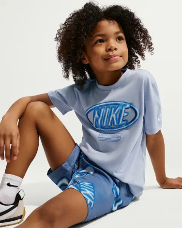 Комплект літній дитячий Nike SPORTSWEAR CLUB димчасто-блакитно-синій 86N878-U1T