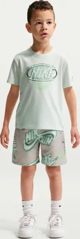 Комплект літній дитячий Nike SPORTSWEAR CLUB м'ятно-сірий 86N878-F28