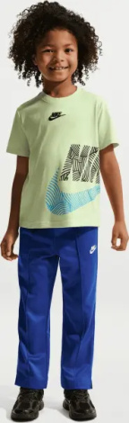 Футболка дитяча Nike IN THE ZONE JERSEY лаймово-синьо-чорна 86N759-E4Y