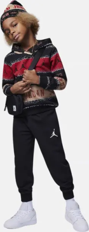 Спортивний костюм дитячий Nike JORDAN MJ HOLIDAY чорно-червоно-бежевий 85C785-023