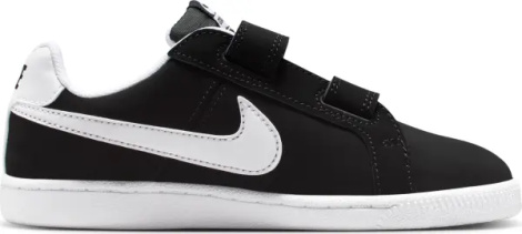 Кроссовки детские Nike COURT ROYALE (PSV) черно-белые 833536-002