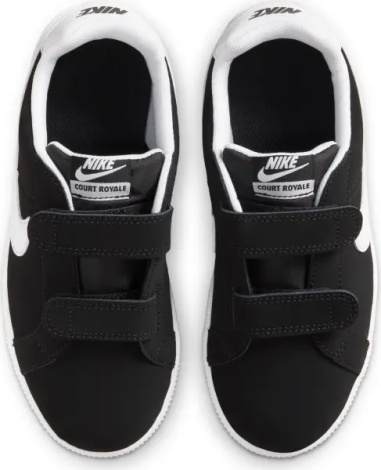 Кроссовки детские Nike COURT ROYALE (PSV) черно-белые 833536-002