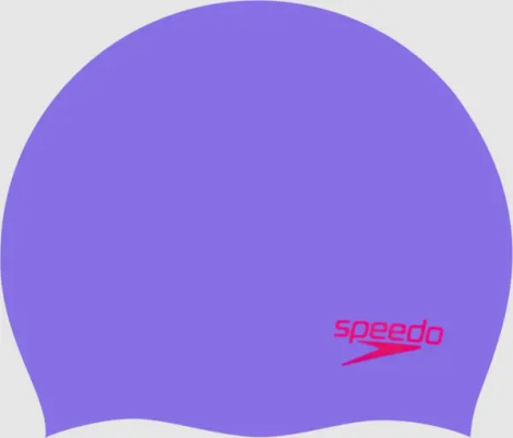 Шапочка для плавания детская Speedo PLAIN MOULDED SILICONE CAP JU фиолетово-красная 8-70990D438