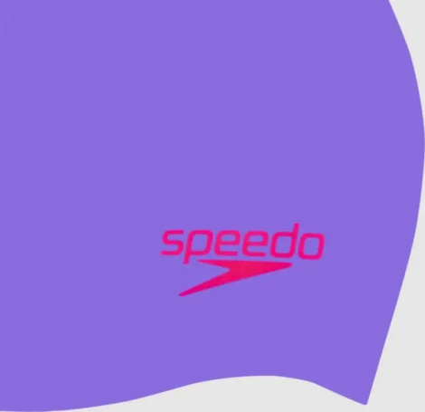 Шапочка для плавания детская Speedo PLAIN MOULDED SILICONE CAP JU фиолетово-красная 8-70990D438