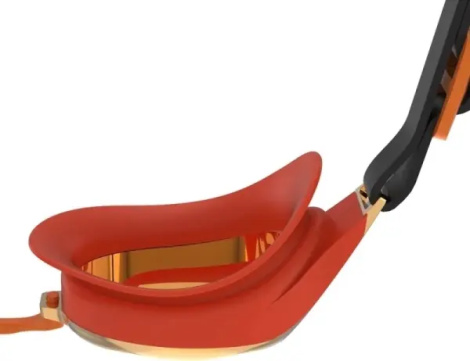 Очки для плавания детские Speedo HYDROPURE MIRROR GOG JU оранжево-черные 8-12671F276