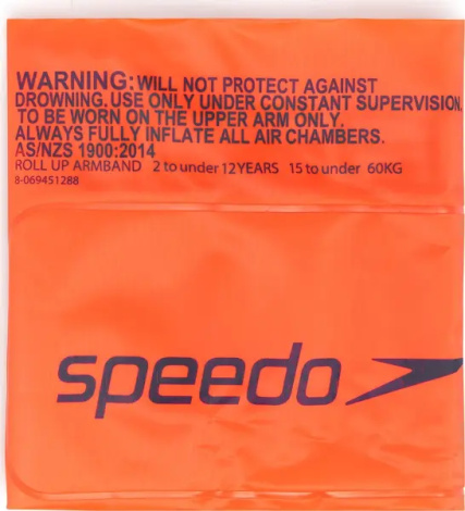 Нарукавники для плавания надувные детские Speedo ROLL UP ARMBAND JU оранжевые 8-069451288