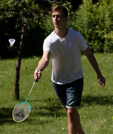 Набор для бадминтона Talbot BADMINTON SET 2-FIGHTER (2 ракетки, 2 волана и чехол) бирюзово-желтый 449412