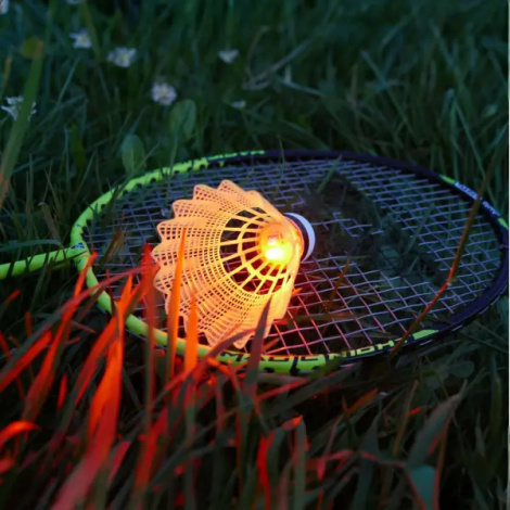 Набір для бадмінтону Talbot BADMINTON SET MAGIC NIGHT LED (2 ракетки, 2 волана та чохол) жовто-чорний 449405