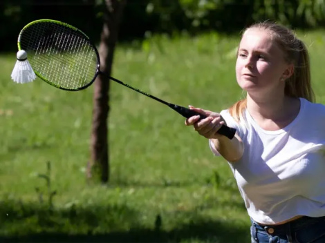 Набір для бадмінтону Talbot BADMINTON SET MAGIC NIGHT LED (2 ракетки, 2 волана та чохол) жовто-чорний 449405