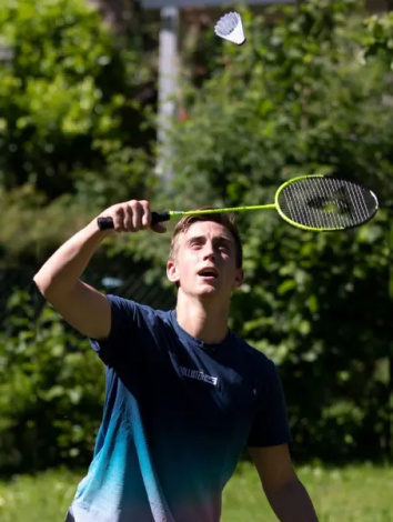 Набір для бадмінтону Talbot BADMINTON SET MAGIC NIGHT LED (2 ракетки, 2 волана та чохол) жовто-чорний 449405