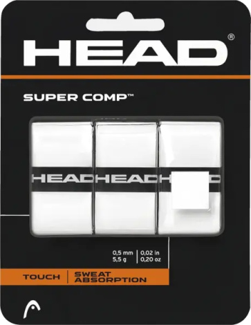 Обмотка для ракеток Head SUPERCOMP біла (3 штуки) 285-088 white