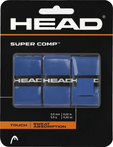 Обмотка для ракеток Head SUPERCOMP синяя (3 штуки) 285-088 blue