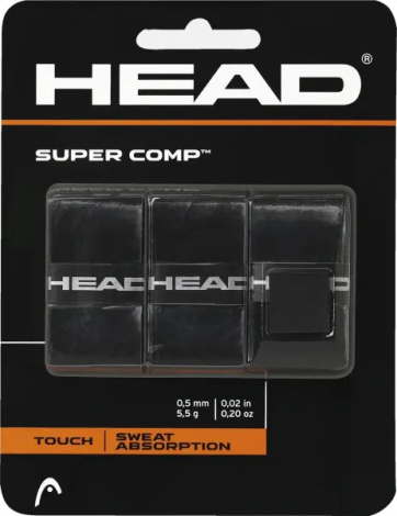 Обмотка для ракеток Head SUPERCOMP чорна (3 штуки) 285-088 black