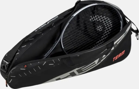 Сумка для тенниса Head TEAM RACQUET BAG S 27L черно-серебряно-оранжевая 262234
