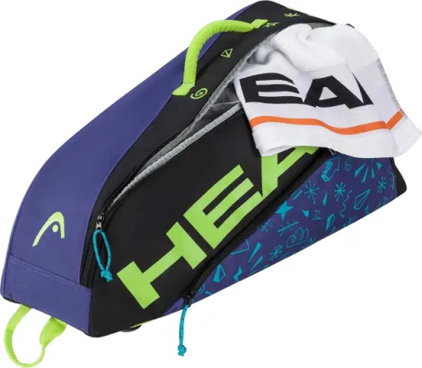 Сумка для тенісу дитяча Head JR TOUR RACKET BAG MONSTER 35L фіолетово-чорно-лаймова 260754