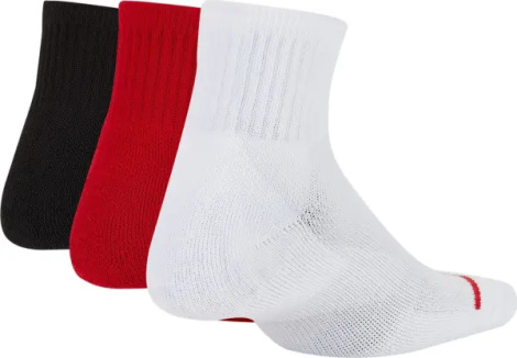 Шкарпетки дитячі Nike JORDAN JUMPMAN QUARTER червоні, білі, чорні (3 пари) RJ0009-R78